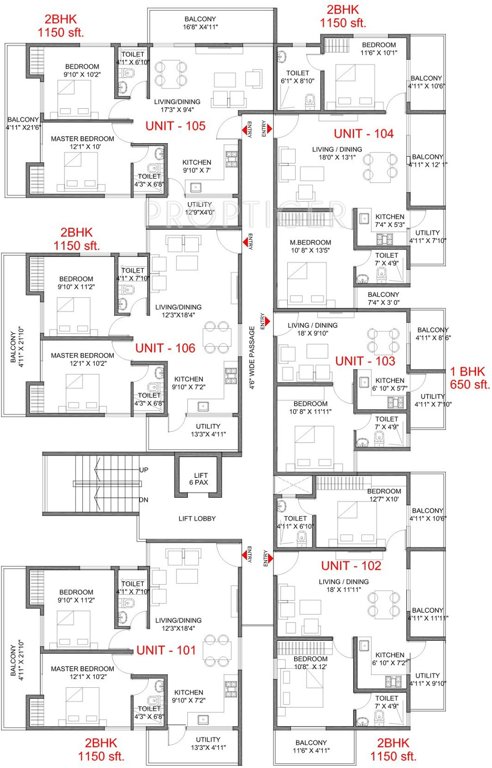 rock view Tower 1 Cluster Plan
