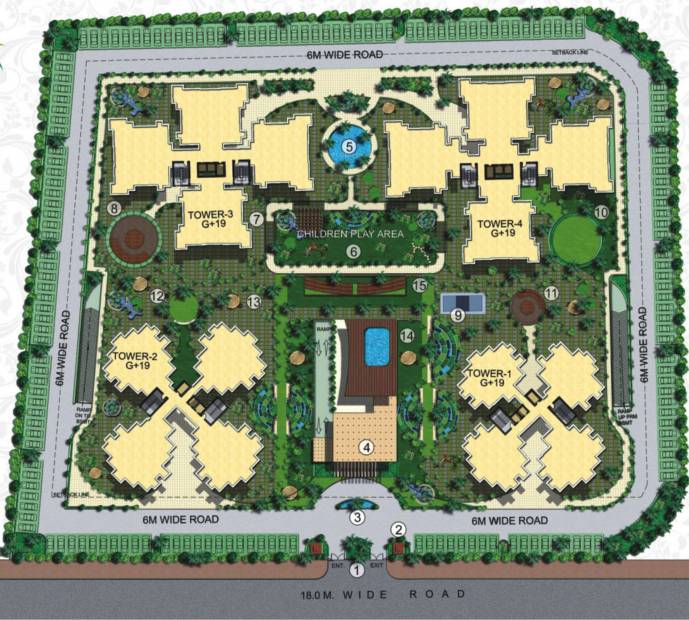  greens Images for Site Plan of Surya Aastha Greens