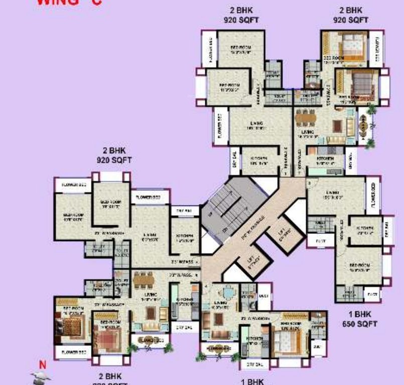 galaxy apartments Wing A Cluster Plan