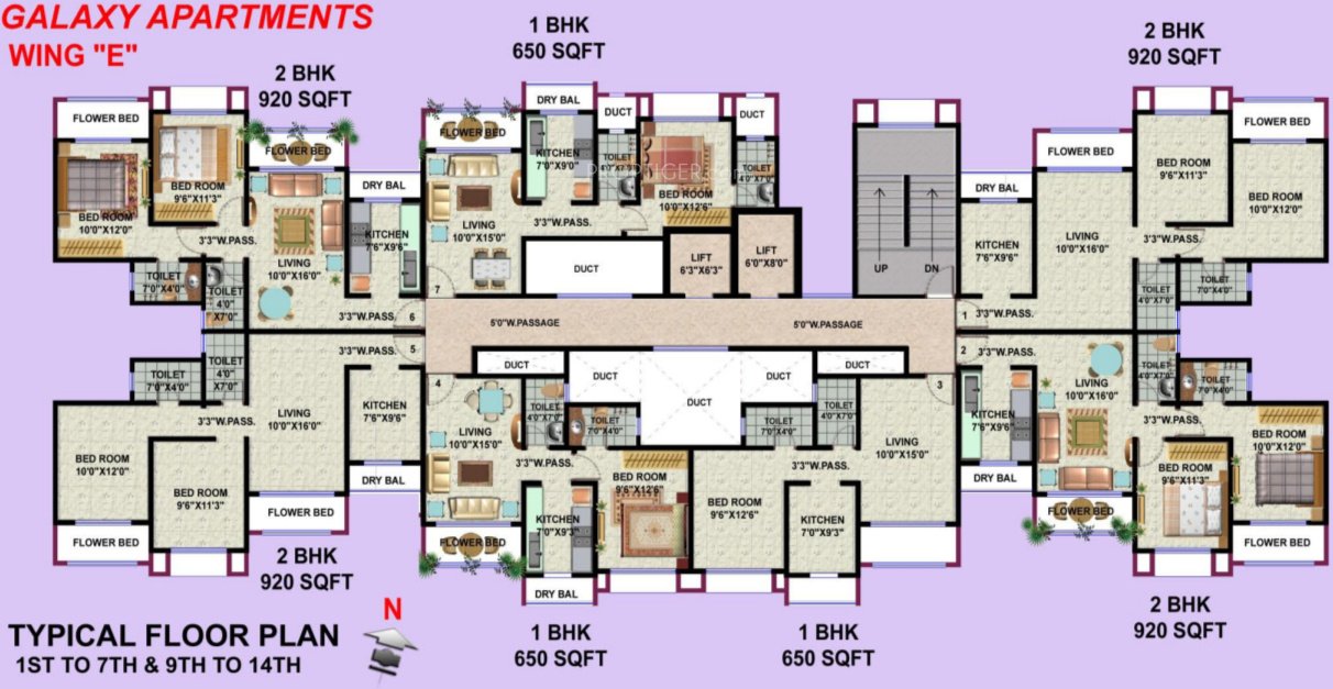 Images for Cluster Plan of HDIL Galaxy Apartments