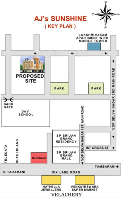 aj developers sunshine Location Plan