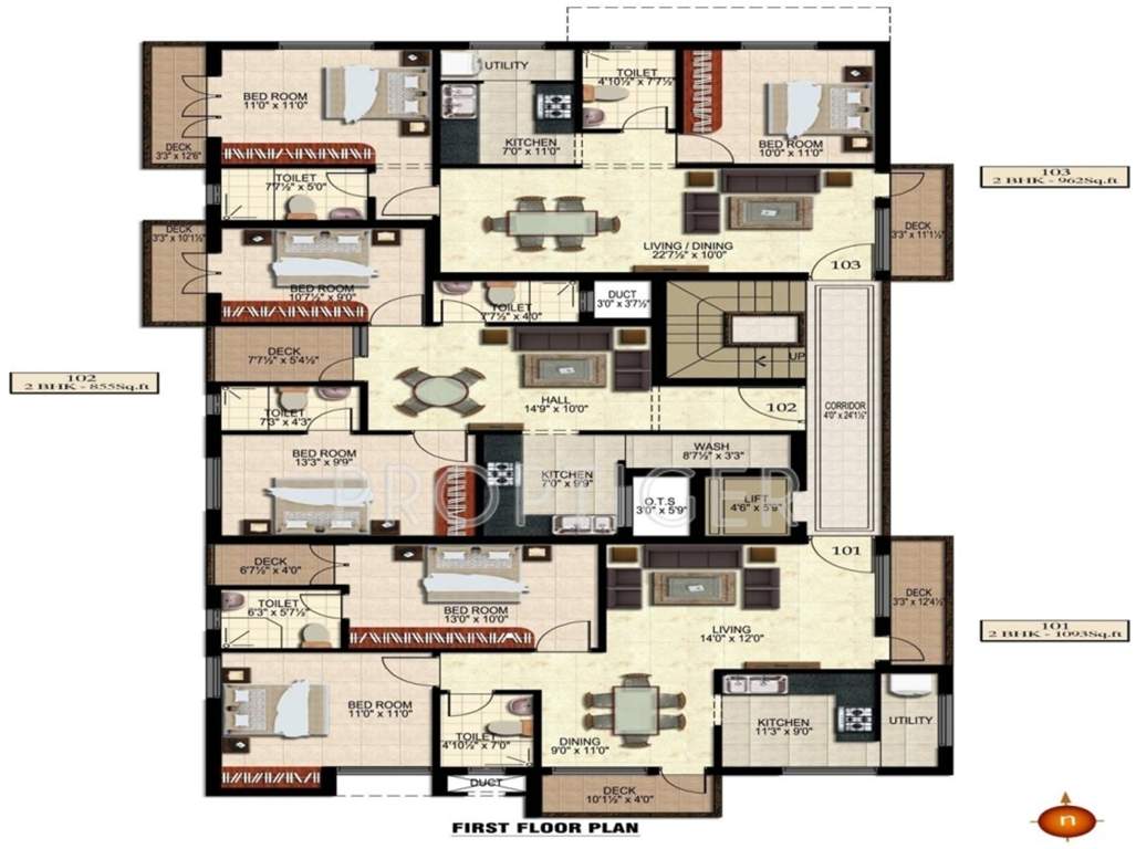 deccan estates sivalaya Sivalaya Cluster Plan for 1st Floor