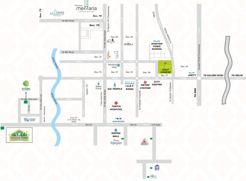  mahagunpuram ii Images for Location Plan of Mahagun Mahagunpuram II