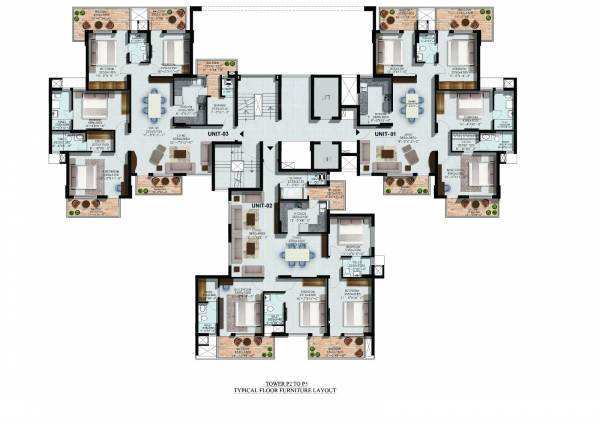  green-parc-petioles Wing P1 Cluster Plan