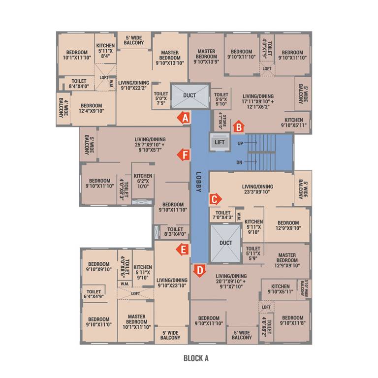  puja ganges Tower A Cluster Plan