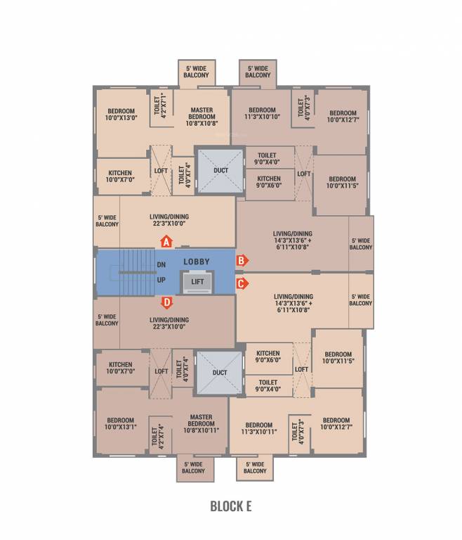  puja ganges Tower E Cluster Plan