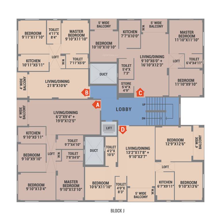  puja ganges Tower J Cluster Plan