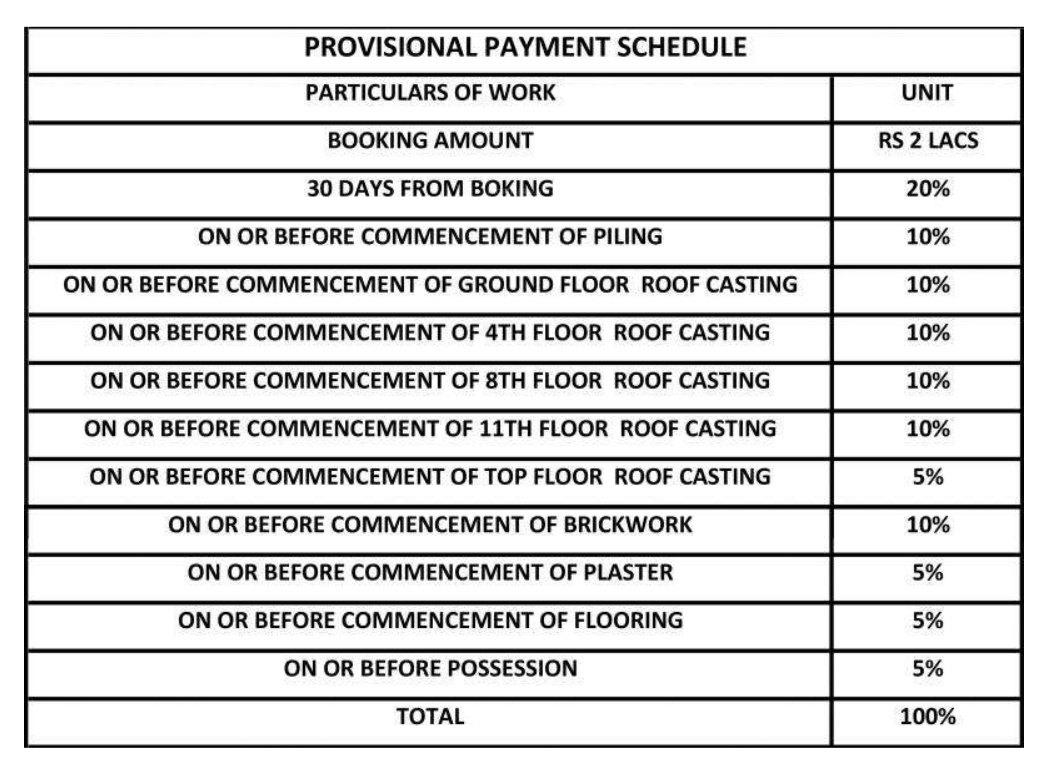 space-town Construction Linked Payment (CLP) Payment Plan