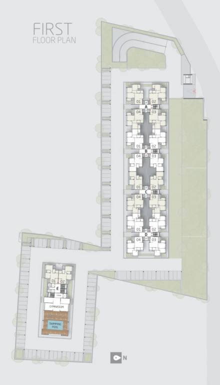  orchid greens Cluster Plan for 1st Floor