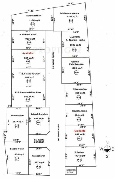 rajeswari-infrastructure opulence-ville Layout Plan
