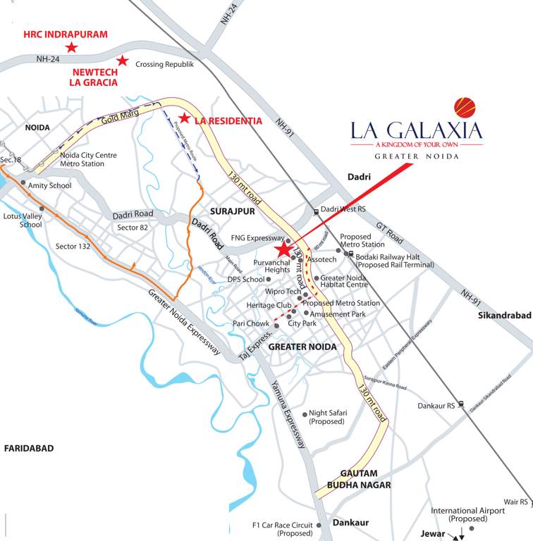 la galaxia Images for Location Plan of NewTech La Galaxia