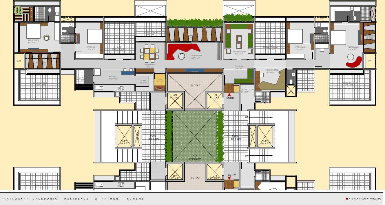 ratnaakar caledonia Images for Cluster Plan of Nishant Construction Ratnaakar Caledonia