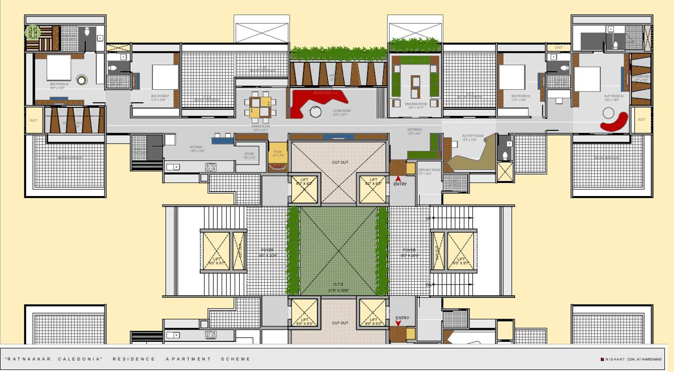 ratnaakar caledonia Images for Cluster Plan of Nishant Construction Ratnaakar Caledonia