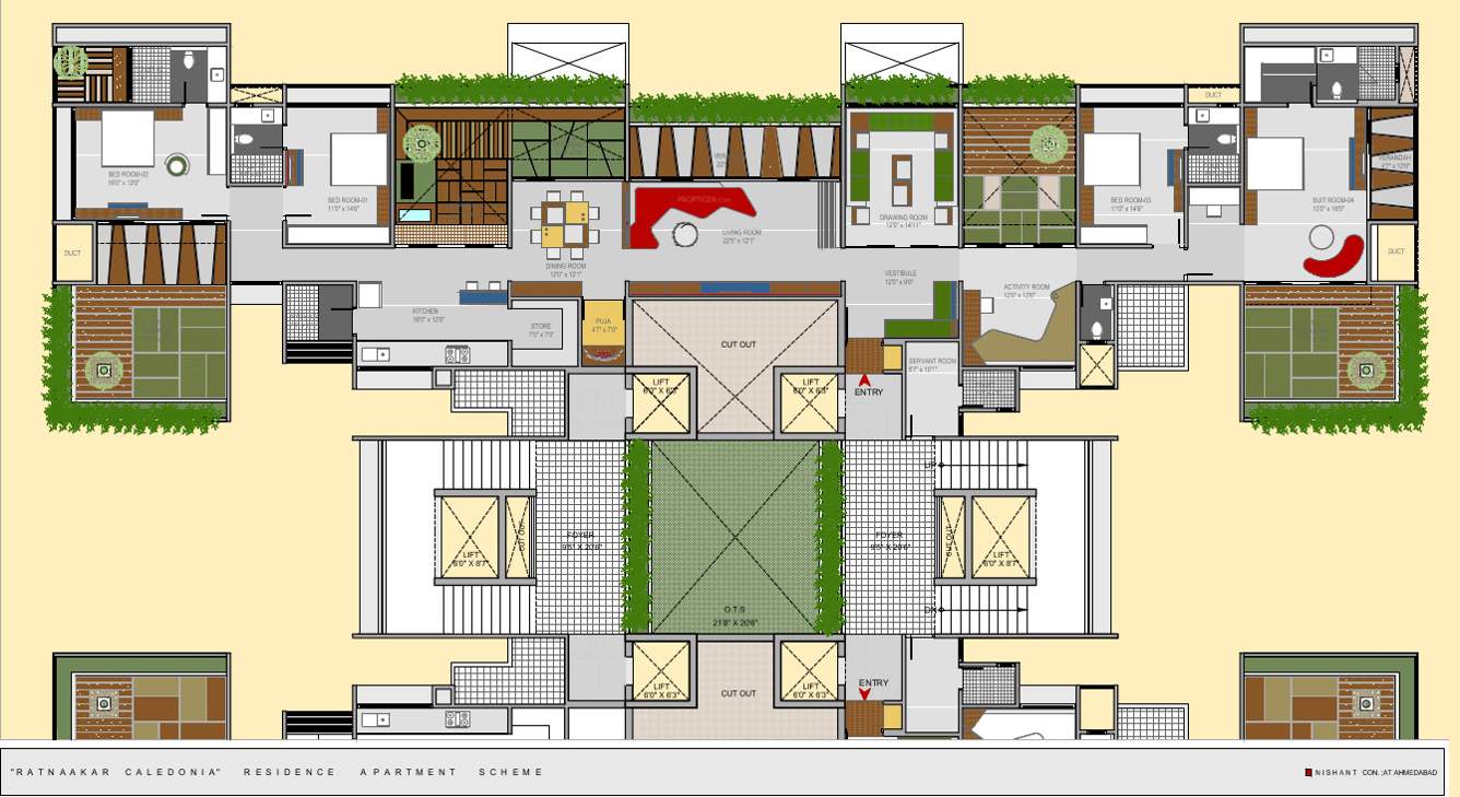 ratnaakar caledonia Images for Cluster Plan of Nishant Construction Ratnaakar Caledonia