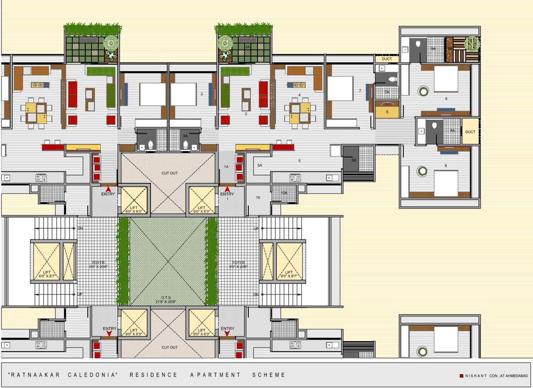 ratnaakar caledonia Images for Cluster Plan of Nishant Construction Ratnaakar Caledonia