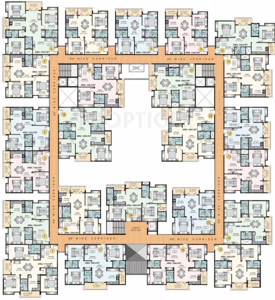 Heights Cluster Plan from 1st to 4th Floor keerthi-constructions heights Heights Cluster Plan from 1st to 4th Floor