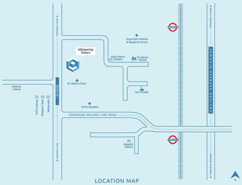  whispering-towers Images for Location Plan of HDIL Whispering Towers