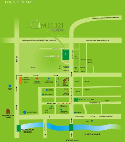  homes121 Images for Location Plan of Ajnara Homes121