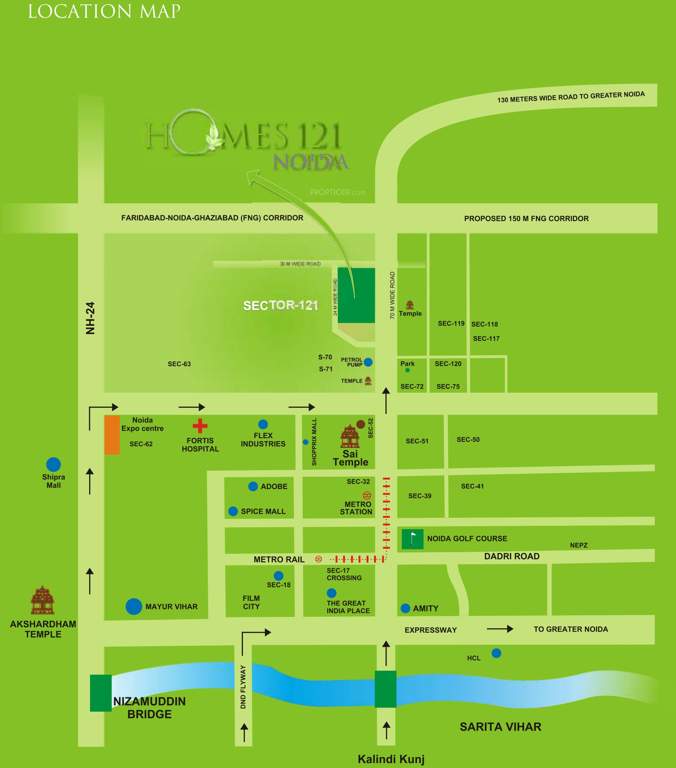 homes121 Images for Location Plan of Ajnara Homes121