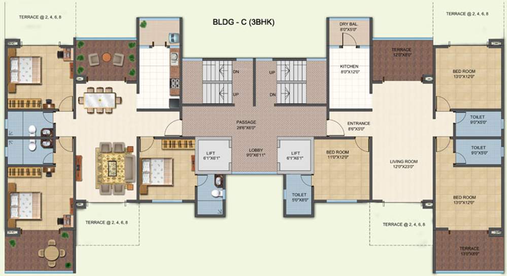 beverly hills Images for Cluster Plan of Sheth Beverly Hills