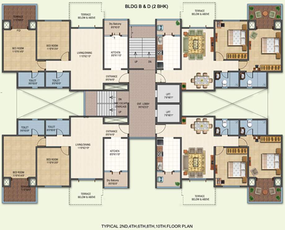 beverly hills Images for Cluster Plan of Sheth Beverly Hills
