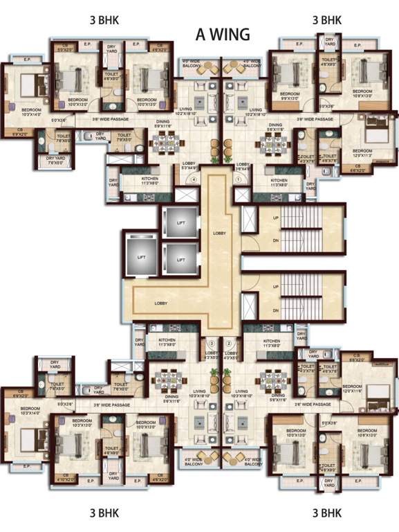 Images for Cluster Plan of Rajesh Raj Torres Phase II Wing A Wing B Wing C Wing D Wing E