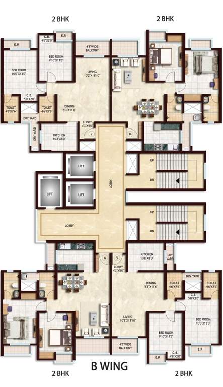 Images for Cluster Plan of Rajesh Raj Torres Phase II Wing A Wing B Wing C Wing D Wing E
