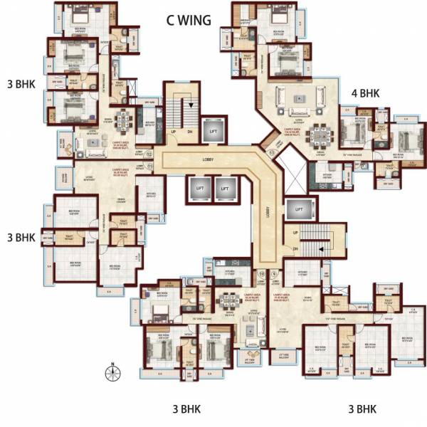 Images for Cluster Plan of Rajesh Raj Torres Phase II Wing A Wing B Wing C Wing D Wing E