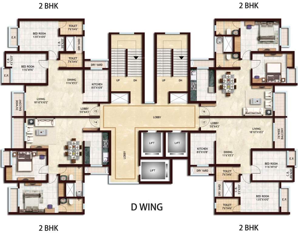Images for Cluster Plan of Rajesh Raj Torres Phase II Wing A Wing B Wing C Wing D Wing E