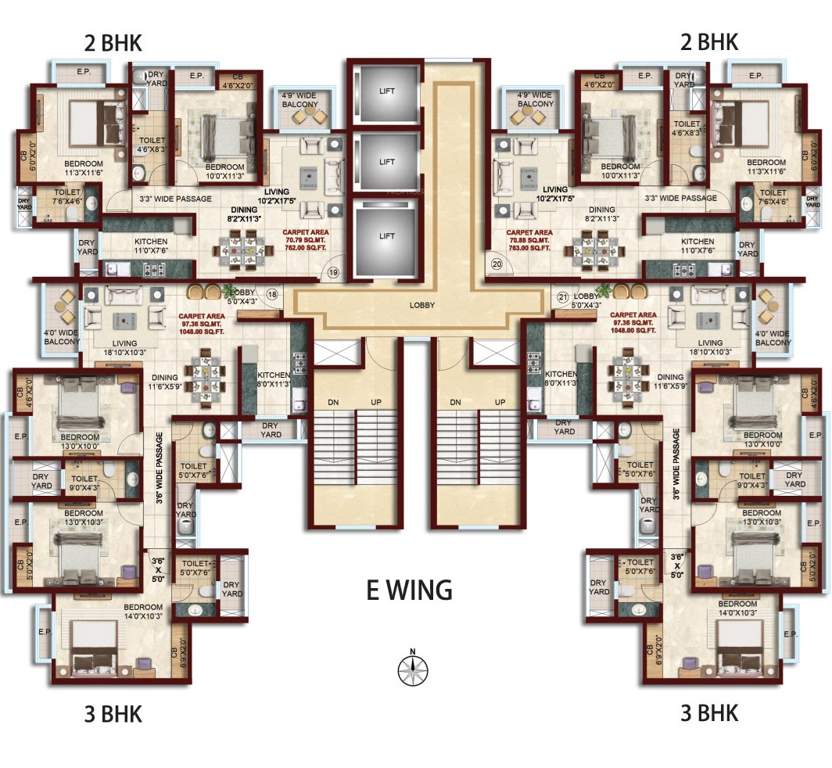 Images for Cluster Plan of Rajesh Raj Torres Phase II Wing A Wing B Wing C Wing D Wing E