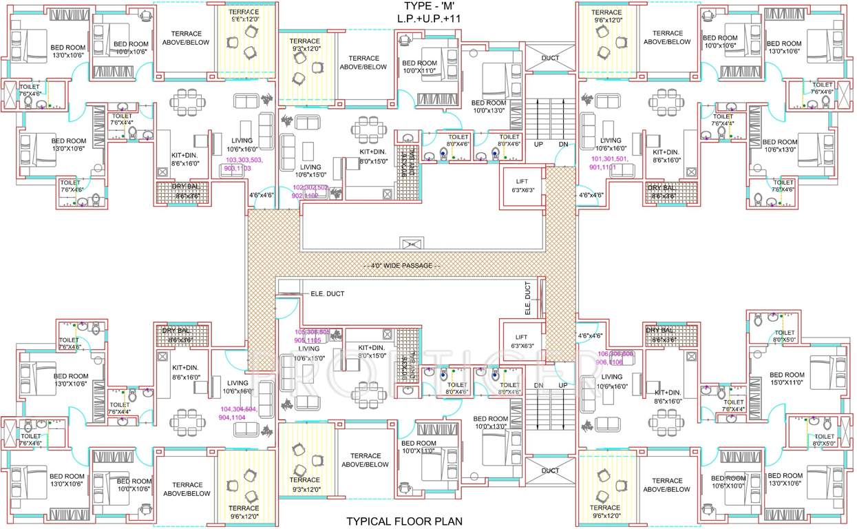 rachana bella casa royale tower o Alina Cluster Plan