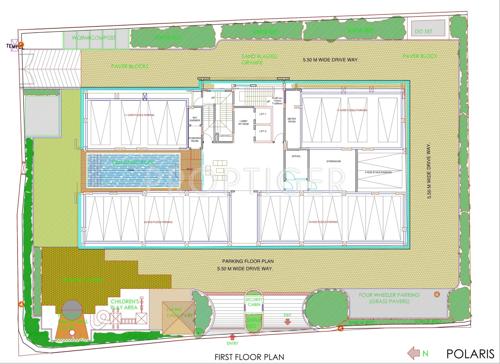 Rachana Lifestyle Polaris Cluster Plan of 1st Floor