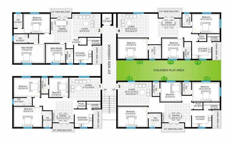  woods Single Block Cluster Plan