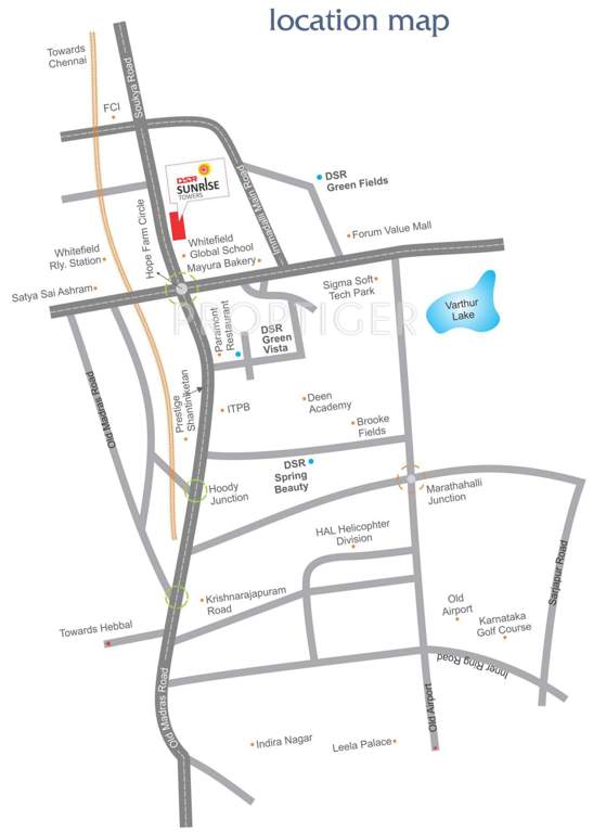  sunrise towers Images for Location Plan of DSR Sunrise Towers