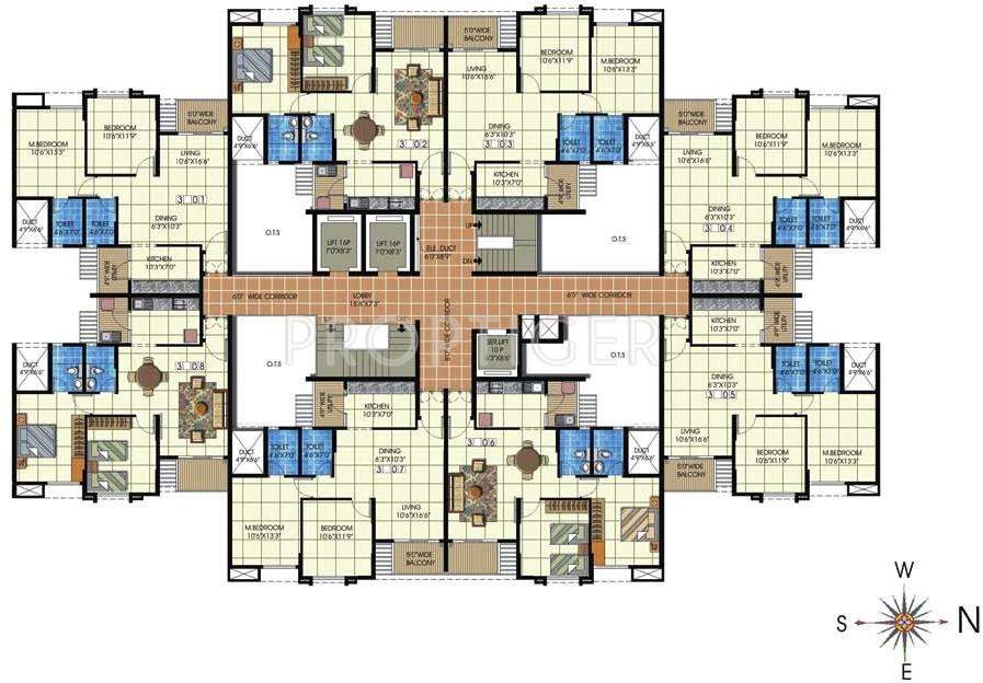  residency Daffodil Block 1 Cluster Plan