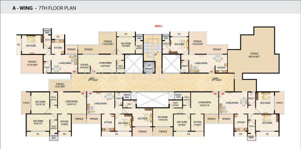 today-group empire Wing A Cluster Plan for 7th Floor
