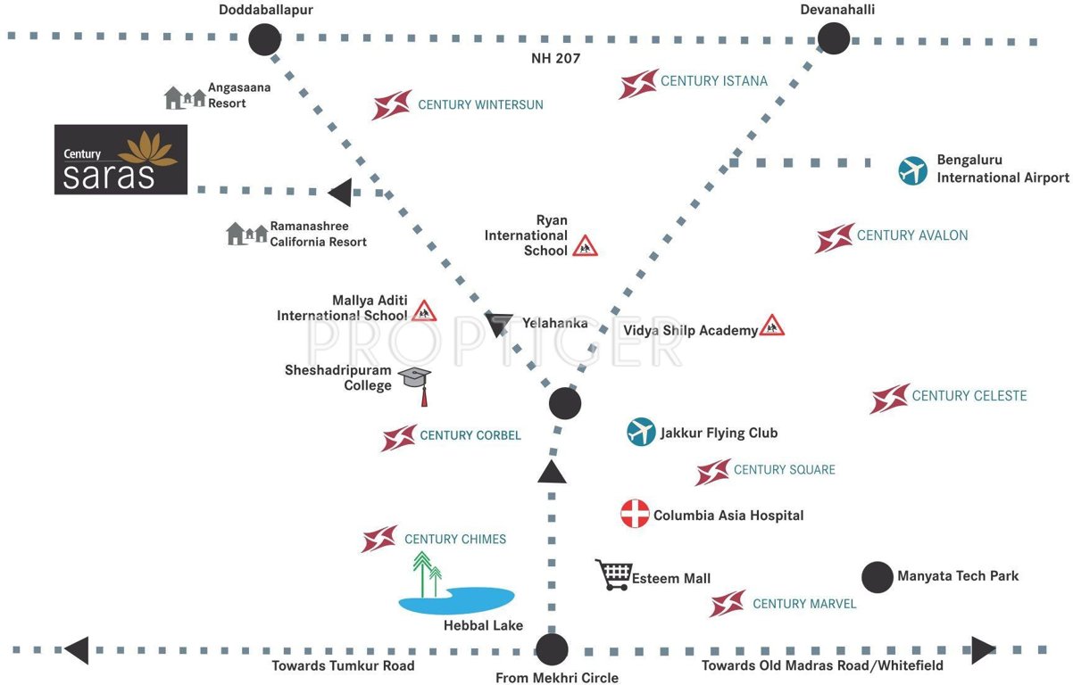 saras Images for Location Plan of Century Saras