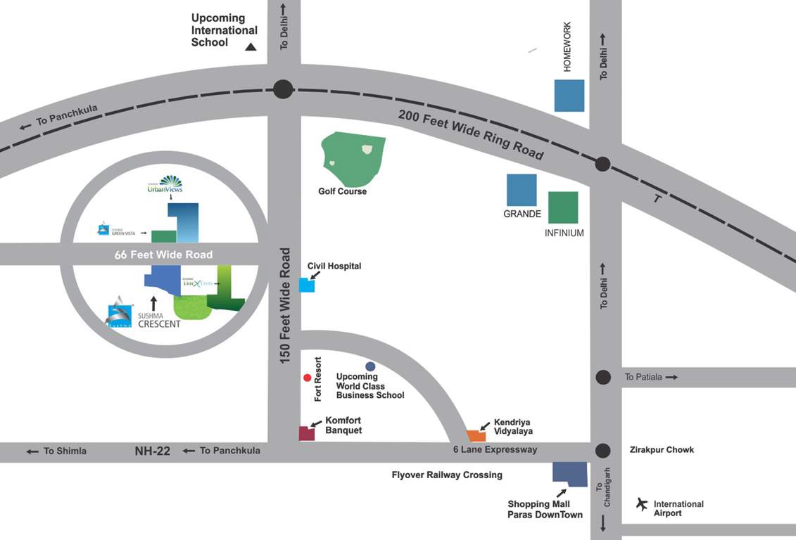 elite cross Images for Location Plan of Sushma Elite Cross