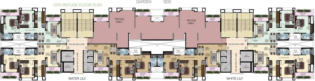 Images for Cluster Plan of Nahar Water Lily And White Lily