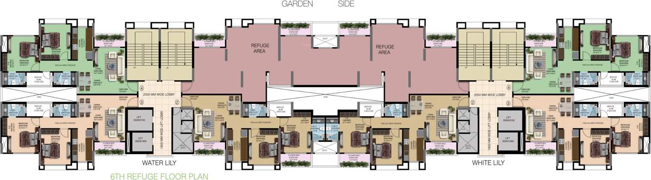 Images for Cluster Plan of Nahar Water Lily And White Lily