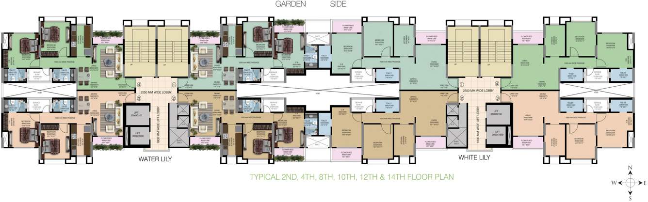 Images for Cluster Plan of Nahar Water Lily And White Lily