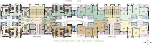 Images for Cluster Plan of Nahar Water Lily And White Lily