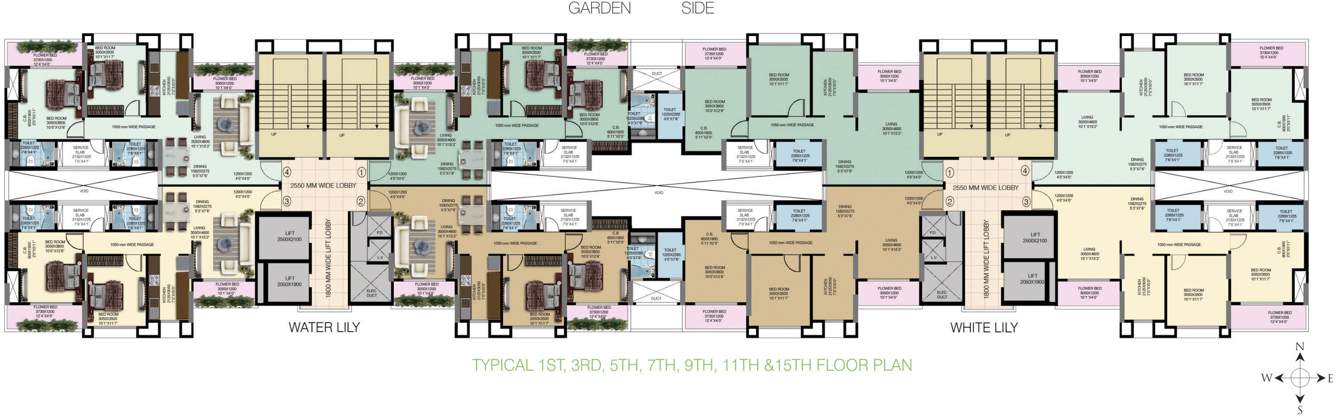 Images for Cluster Plan of Nahar Water Lily And White Lily