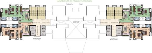 Images for Cluster Plan of Nahar Water Lily And White Lily