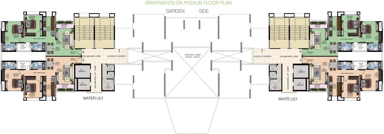 Images for Cluster Plan of Nahar Water Lily And White Lily