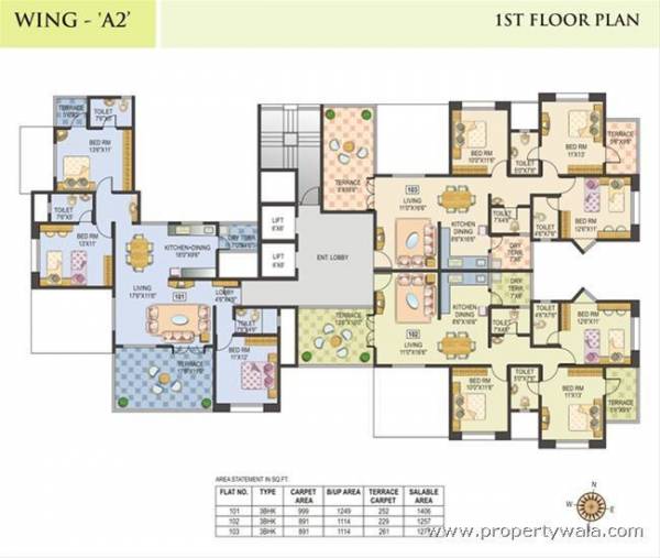 Wing A2 Cluster Plan sun-horizon Wing A2 Cluster Plan