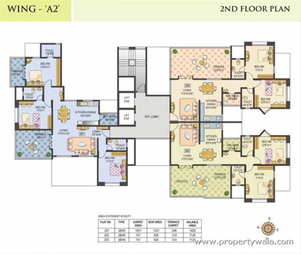 Wing A2 Cluster Plan sun-horizon Wing A2 Cluster Plan