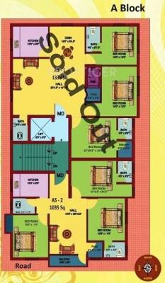 yazhini-builder apartment Cluster Plan for 2nd Floor