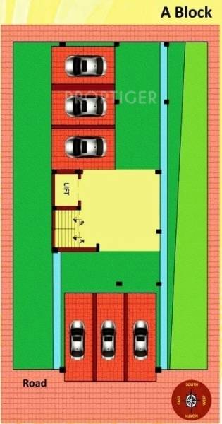 yazhini-builder apartment Cluster Plan for Ground Floor