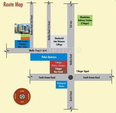yazhini-builder apartment Location Plan